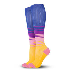 Respirant Coloré <span class=keywords><strong>Sport</strong></span> Courir Varices Compression <span class=keywords><strong>Bas</strong></span> Infirmière Compression Chaussettes 15-20 Mmhg - Product Image 2