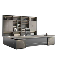 Table de bureau haut de gamme en forme de L de 2m meubles de bureau bureau exécutif pour PDG