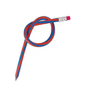 Logo baskı teşvik reklam için silgi ile yenilik tasarım esnek twistable kalem farklı renk