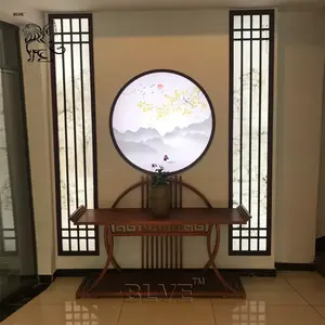 BLVE Modern Chinese Design Home Decor Art Metal Stainless Steel Privacy Room Divider Indoor Screen Table For Wholesale