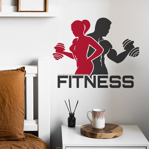 Adesivi murali per allenamento FITNESS <span class=keywords><strong>palestra</strong></span> soggiorno camera da letto decorazione carta da parati autoadesiva PVC adesivi murali - Product Image 5