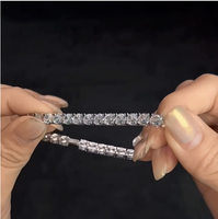Bracelets Tennis en Argent Sterling Moissanite VVS Taille Cœur 2mm 3mm 4mm 5mm 6.0mm avec Certificat – Bijoux Hip Hop Tendance