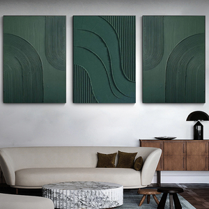 Home Decor Dark Green Texture 100% Hand <strong>Drawn</strong> Wall <strong>Art</strong> Abstract Canvas Poster Modern Abstract Custom Oil Paintings <strong>Art</strong> - Product Image 1