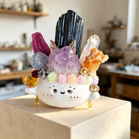Ornement artisanal en pierre brute de cristal naturel en gros, pierre de guérison Reiki, cadeau mignon, décoration thème amour, Feng Shui
