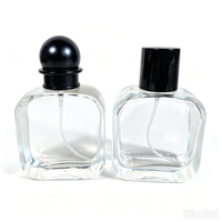 Flacon de parfum en verre rectangulaire avec pompe pulvérisatrice filetée 30ML/60ML