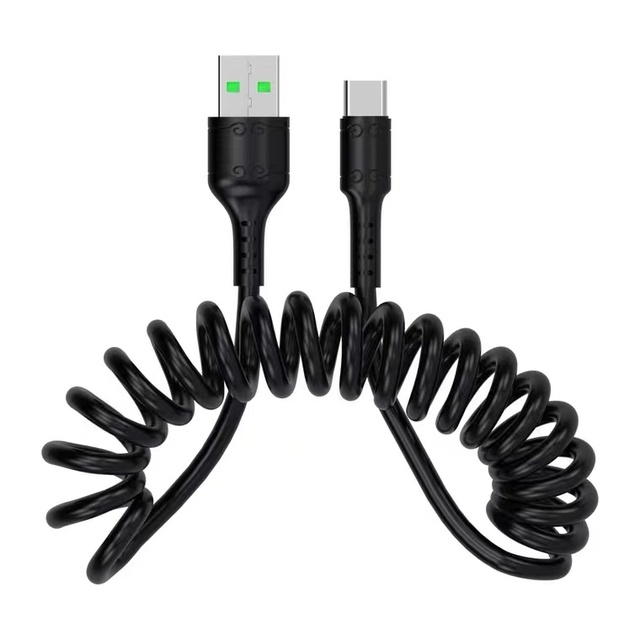 2021 New Customized 1m 1.5m 1.8m 2m 3m TPU Spring Mechanical Keyboard Coiled USB Type C Cable