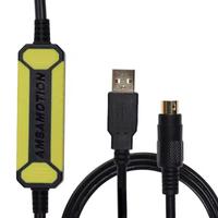 Cable de programación de PLC para Mitsubishi, compatible con inmunidad de FX2N/FX1N/FX0N/FX0S/FX1S/FX3U, de la marca Mitsubishi, de la que se puede ver el producto en la parte superior de la Caja