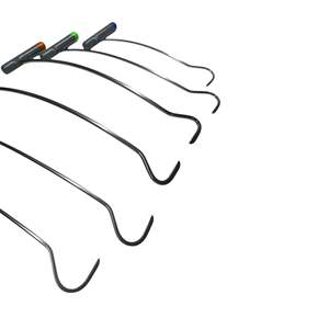 Lurencia Edition, herramientas PDR de acero de 6 piezas, punta afilada, curva en C, varillas de reparación de abolladuras sin pintura izquierda y derecha para reparación de neumáticos - Product Image 5