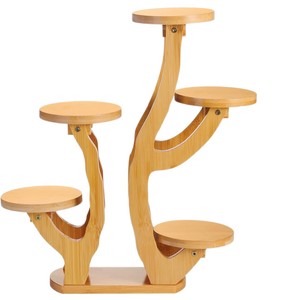 Wooden Multi Tier Plant Stand Modern <b>Desktop</b> Succulent Pot Rack For Balcony Windowsill Display <b>Shelves</b> - Product Image 5