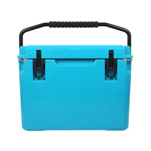 25 Quart Personal Insulated PE Camping Cooler for Picnics Waterproof Thermal Ice Chest with Bottle Opener & Letter Pattern