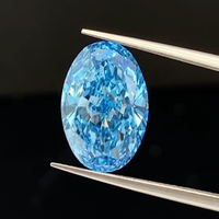 IGI 4.05CT VS1 diamant créé en vrac coupe ovale fantaisie couleur bleu intense diamant cultivé en laboratoire