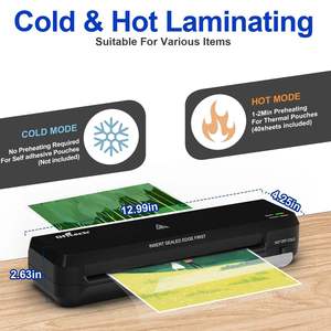 Plastifieuse de bureau Ortech A4, machine à plastifier à chaud et à froid OL261, plateau amovible, anti-blocage - Product Image 2