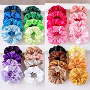2026 En gros, personnalisé, bandeau élastique en tissu uni pour femme, accessoire pour chignon, en satin tissé pour fille - Product Image 1