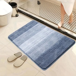 Tapis de bain <span class=keywords><strong>super</strong></span> absorbant en polyester <span class=keywords><strong>à</strong></span> rayures dégradées, antidérapant, doux et moelleux, lavable en <span class=keywords><strong>machine</strong></span>, pour salle de bain, douche, sol, maison - Product Image 5