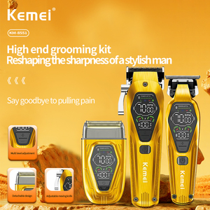 Bộ dụng cụ cắt tóc Kemei Max Km-8551 <span class=keywords><strong>Pro</strong></span> 3 trong 1 siêu cổ điển, máy cắt tóc tốc độ cao, màn hình LED, bộ cạo râu nam - Product Image 6