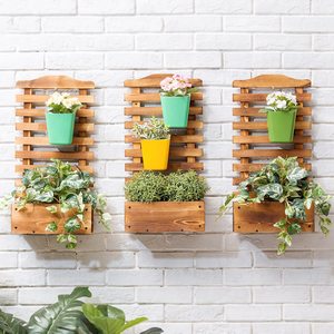 Grand <span class=keywords><strong>support</strong></span> <span class=keywords><strong>mural</strong></span> vertical extérieur <span class=keywords><strong>pour</strong></span> plantes, jardinière suspendue en bois, décoration verte en treillis <span class=keywords><strong>pour</strong></span> balcon, jardin et mur - Product Image 6