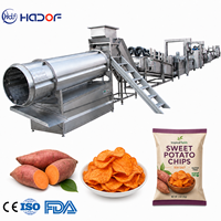 Ligne de production complète de chips de patate douce frites pour l'équipement de transformation des aliments de collation en usine