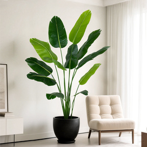 Plante artificielle de bananier du voyageur de luxe en pot, faux arbre <span class=keywords><strong>pour</strong></span> décoration d'événements, toile de fond de mariage et de fête - Product Image 3