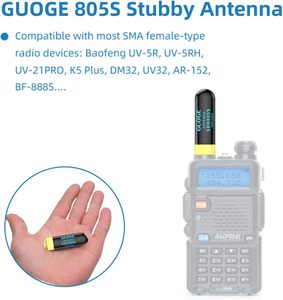 Antenne courte SRH 805S, antenne mobile multibande 1,96 pouce, double bande VHF UHF, antenne femelle pour talkie-walkie <span class=keywords><strong>Baofeng</strong></span> - Product Image 3