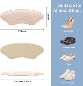 Cuscinetti per <span class=keywords><strong>Tallone</strong></span> Antiscivolo, Inserti in Schiuma Siliconica per Scarpe, Comfort e Prevenzione Vesciche per Tacchi Alti - Product Image 3