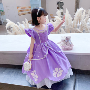 Robes pour filles RTS, robes de fête pour filles, style princesse, dentelle, longueur genoux, style doux, prêtes à être expédiées - Product Image 5