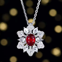 SGARIT Bijoux fins, rubis naturel du Mozambique de 1,02 ct, couleur sang de pigeon, bague-pendentif à double usage, or 18 carats, bijoux en pierres précieuses pour femmes