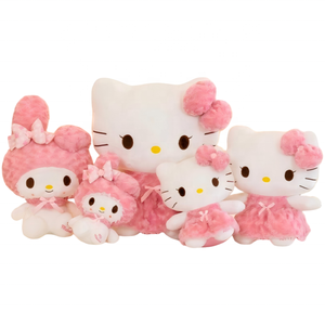 Đồ chơi sang trọng dễ thương, búp bê, Hello Kitty, kuromi, giai điệu của tôi, Sanrio, quà sinh nhật cho trẻ em, nhà máy trực tiếp - Product Image 1