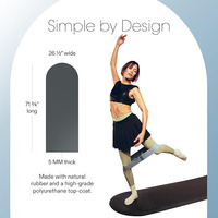 Esterilla de yoga ovalada ecológica, esterilla de goma PU con curva ovalada personalizada con agarre estupendo, esterilla de yoga para ejercicio