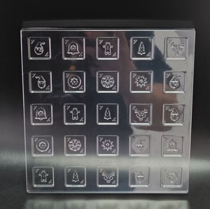 Блистерные лотки для шоколада одноразовые лотки для домашних животных и пластиковые Квадратные Вставки лоток для шоколадных батончиков для закусок лоток для упаковки - Product Image 1