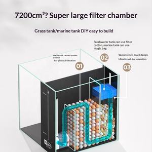 Acuario YEE Ultra Clear <span class=keywords><strong>con</strong></span> Filtro Trasero Silencioso, Listo para Usar, <span class=keywords><strong>Agua</strong></span> Dulce y Salada para el Hogar, Dormitorio u Oficina - Product Image 5