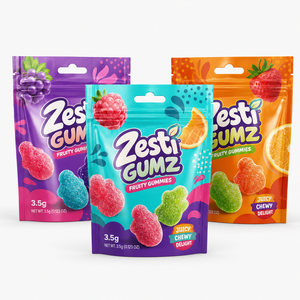 Custom <b>Printed</b> 3.5g 7g 14g 1oz 1lb Boil Laminated Mylar Zipper Heat Seal Side Gusset Smell Proof <b>Mini</b> Cookie Bags - Product Image 1