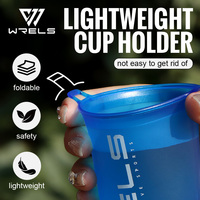 WRELS 도매 휴대용 아웃도어 물컵, 재사용 가능 접이식 TPU 레이싱 소프트컵, 고품질 경량 하이킹 캠핑컵