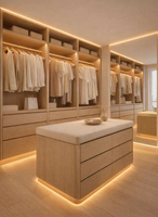 Armoire de chambre à coucher en verre, nouveau design, avec coiffeuse intégrée, en bois, à prix abordable – Meilleure vente