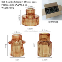 Bougeoir en verre de cristal personnalisé, simple et créatif-Lampe à thé à double usage et base de bougie conique pour la décora