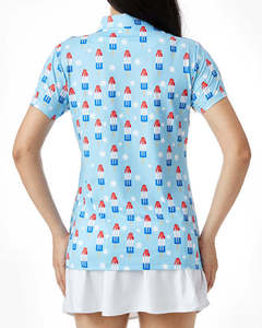 OEM Design Logo personnalisé Graphique 100% Polyester Imprimé sur toute la surface Sublimation Casual Polos pour femmes 4 Way Stretch Golf Clothes - Product Image 4