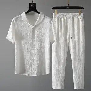 卸売2024新しいメンズセット夏のTシャツパンツセットカジュアルメンズ服ファッションスーツ
