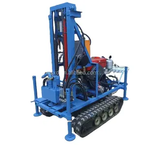 Double hydraulic motor automatic control water diesel engine water well drilling machine portable bore hole drilling rig