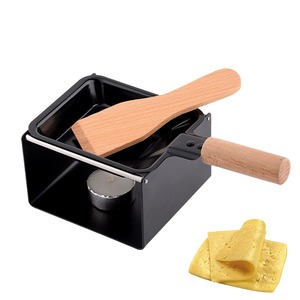 Grill à fromage <span class=keywords><strong>suisse</strong></span> chaud, vente en gros, mini grill portable antiadhésif, poignée en bois massif avec bougie, ensemble de grill d'extérieur - Product Image 1