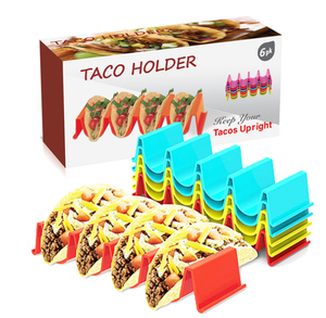 Ensemble de 6 supports de support de support de <span class=keywords><strong>style</strong></span> plateau de camion de taco pouvant contenir jusqu'à 4 <span class=keywords><strong>tacos</strong></span> chaque matériau de santé ABS très dur et robuste - Product Image 4