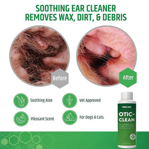 Gouttes nettoyantes d'oreilles de luxe pour animaux de compagnie stockées avec des extraits naturels de plantes pour les oreilles infectées et qui démangent - Product Image 2