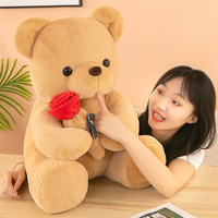 Ours en peluche rose 25 cm, jouets en peluche, cadeaux doux pour femmes, cadeaux pour la Saint-Valentin, cadeaux pour filles
