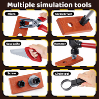 Jouet d'imitation : Mini perceuse électrique et ensemble de vis, boîte à outils de mécanicien pour enfants