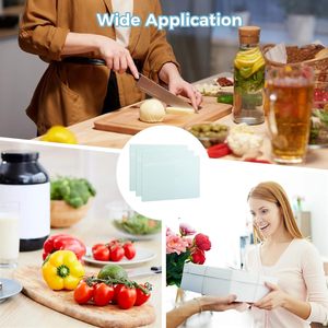 Planche à découper en verre à sublimation transparente Rectangle blanc forme ronde blocs à découper en verre trempé planche à découper pour la cuisine - Product Image 5