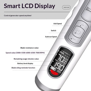 पेशेवर कारखाने प्रत्यक्ष पालतू इलेक्ट्रिक क्लिपर्स कुत्ते शेवर डिजिटल डिस्प्ले रिचार्जेबल बैटरी एब्स टाइटेनियम सिरेमिक हेड - Product Image 3