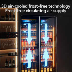 Frigorifero Commerciale a <span class=keywords><strong>Doppia</strong></span> Porta per Vini e Bevande, Espositore Verticale con Porta in Vetro - Product Image 4