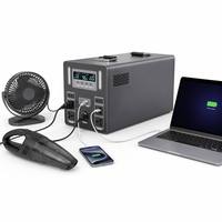 Estación de Energía Portátil de 1000W, 3S1P, 1300Wh, Onda Sinusoidal Pura, Generador Solar MPPT para Respaldo Doméstico, Camping al Aire Libre, Uso Fuera de la Red