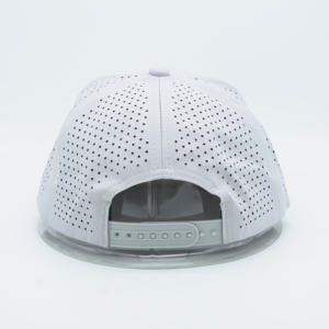 Atacado Personalizado Homens 5 Painel Cinza Rubber Patch logotipo Perfurado Laser Corte Buraco Perfurado Baseball Hat, impermeável Sport Cap - Product Image 2