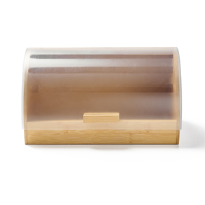 BSCI Factory Eco-friendly Bamboo Kitchen Food <b>Bin</b> Classic Design Bread Storage Box with PS Cover - Product Image 2