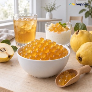 Factory Direct Sales Nutty Juice <b>Pearls</b> Bursting <b>Boba</b> Bubble Tea Milk Tea Smoothie Cafe Dessert Topping Hazelnut <b>Popping</b> <b>Boba</b> - Product Image 2