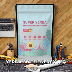 Super Yerba <span class=keywords><strong>Mate</strong></span> en Polvo Instantáneo Bajo en Azúcar con Prebióticos y Probióticos para Energía Natural y Apoyo Inmunológico para Adultos - Product Image 5